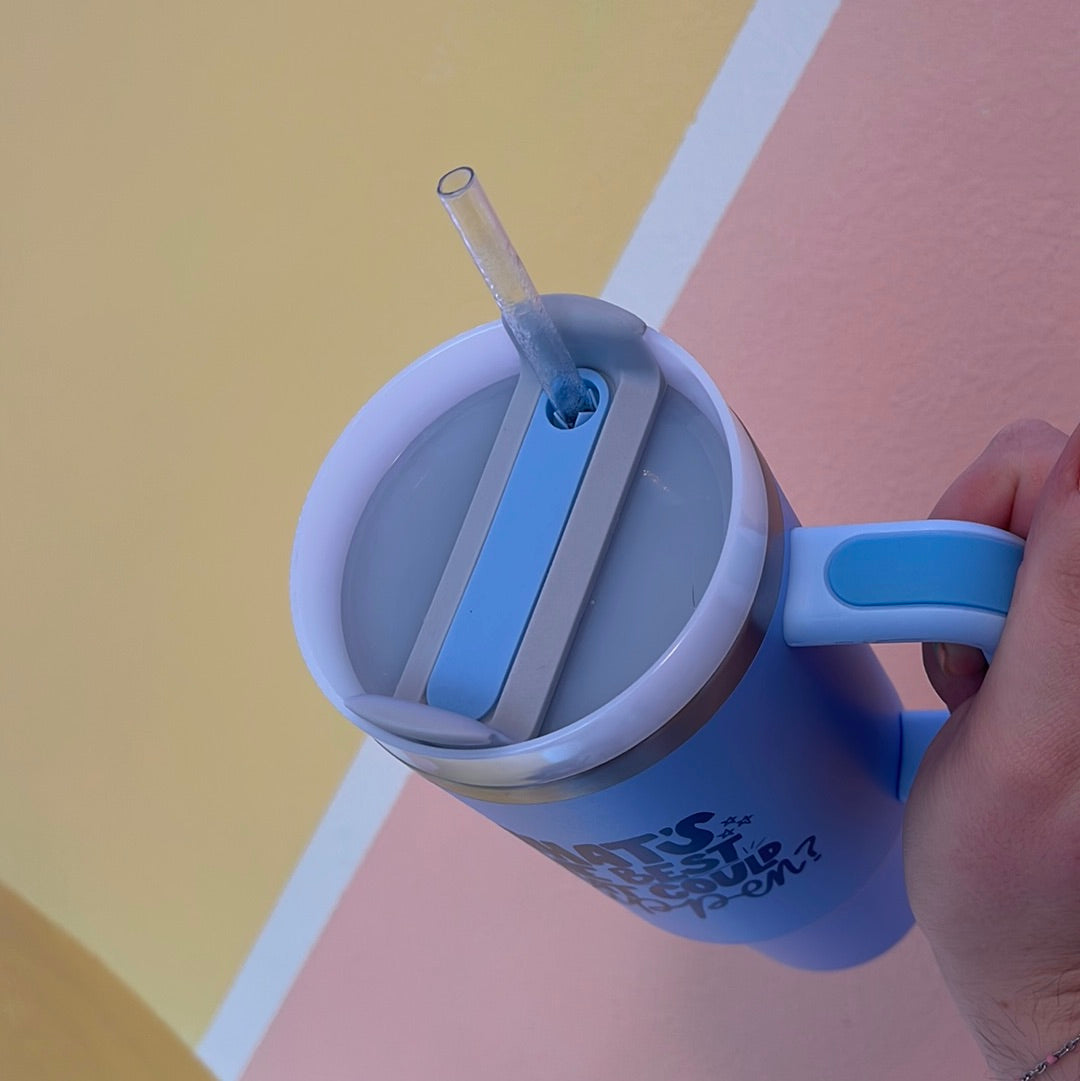 What's the best that could happen - Light Blue 40 oz Tumbler