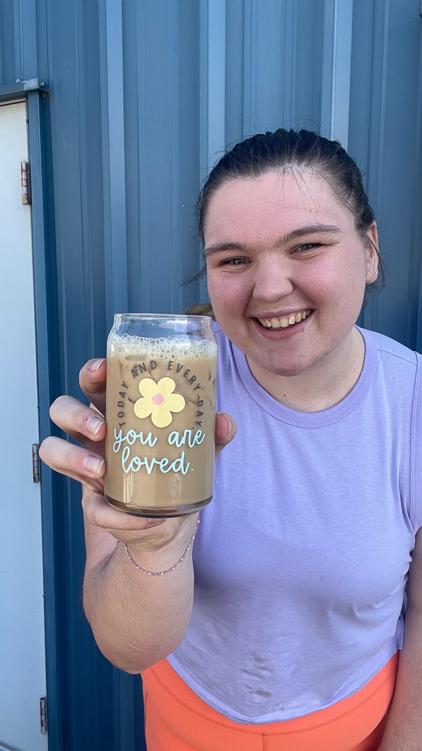 Today + everyday, you are loved - Glass Mug - beer can glass - coffee cup