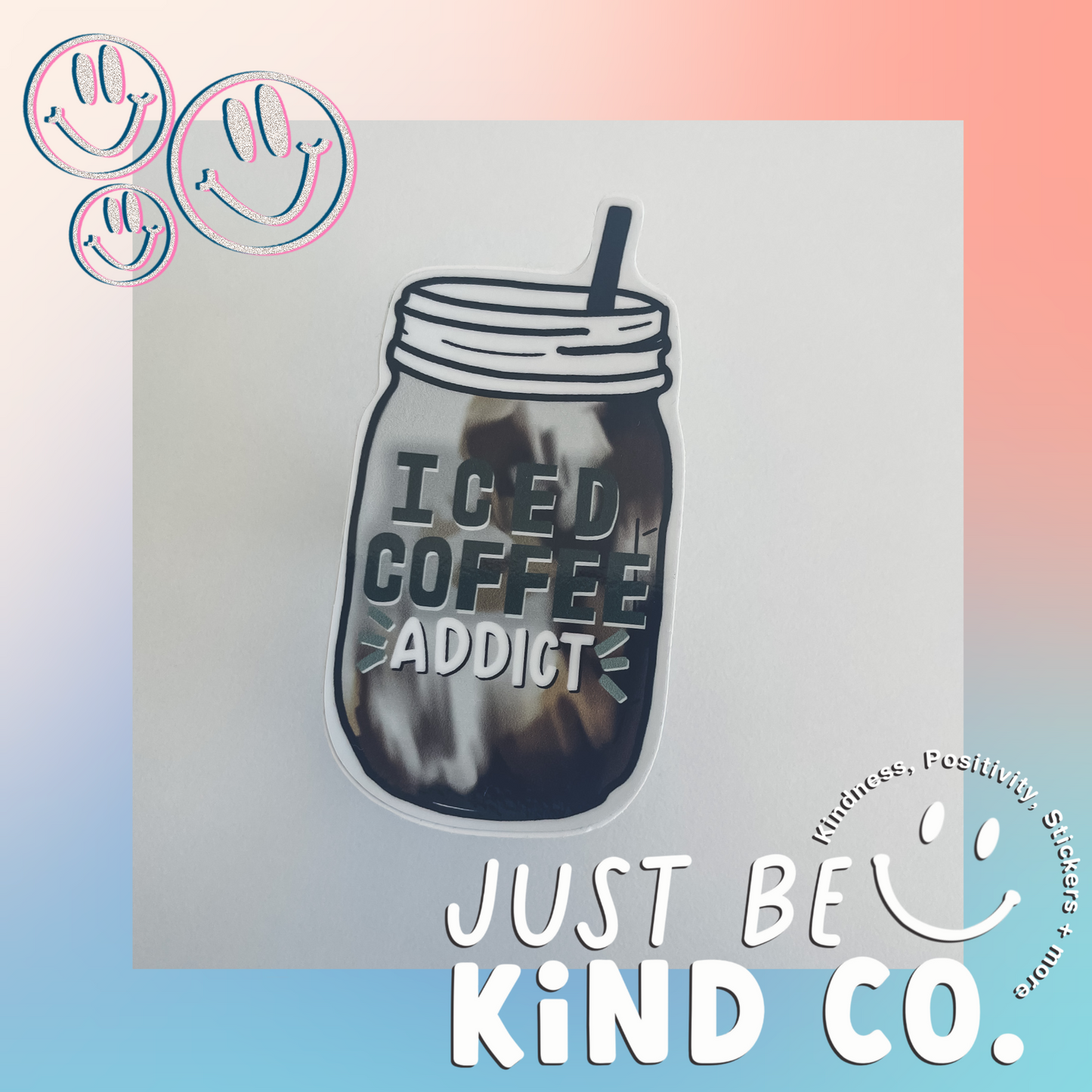 Iced coffee addict- Sticker