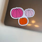 Pink + Orange Pumpkins - Sticker