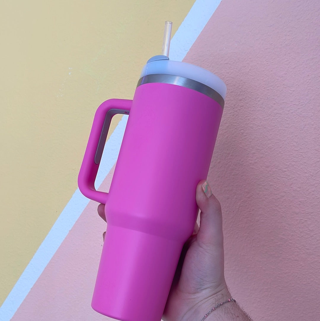 Be The Reason Someone Smiles Today! - Pink 40 oz Tumbler