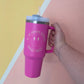 Be The Reason Someone Smiles Today! - Pink 40 oz Tumbler