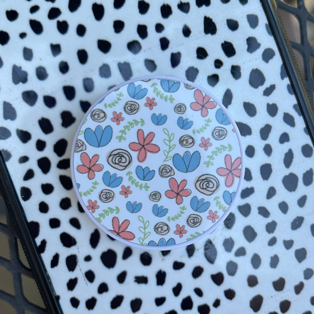 Floral Doodles - Pop Socket