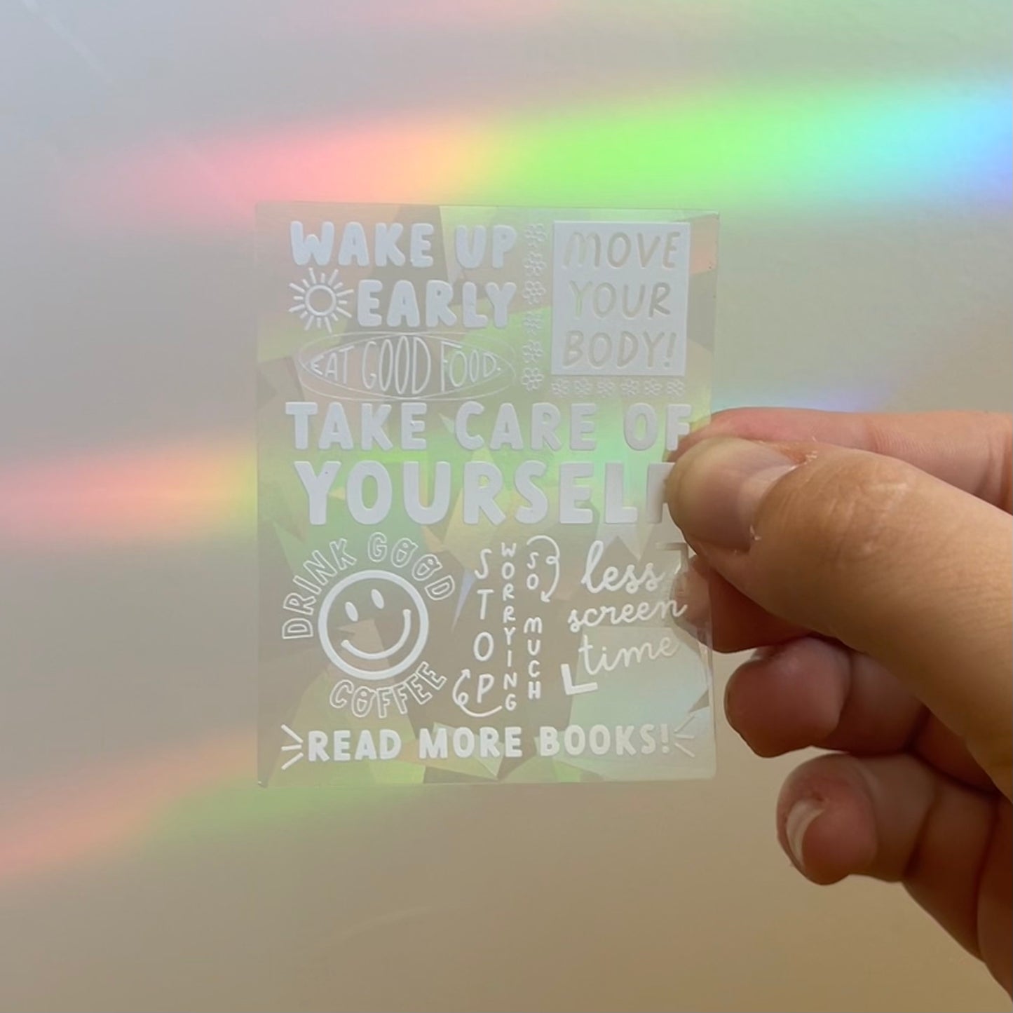 Take Care Of Yourself - Rainbow-Making Sun Catchers