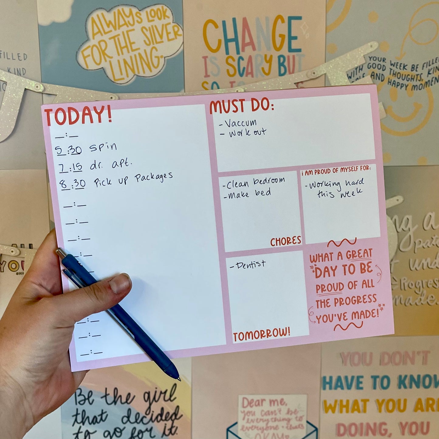 What a Great Day - Daily Planner Notepad