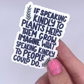 Kind to Plants - Sticker