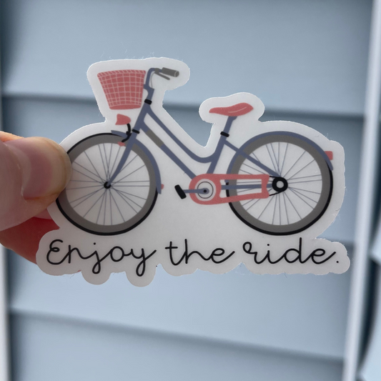 (CLEAR) Enjoy The Ride Bike - Sticker