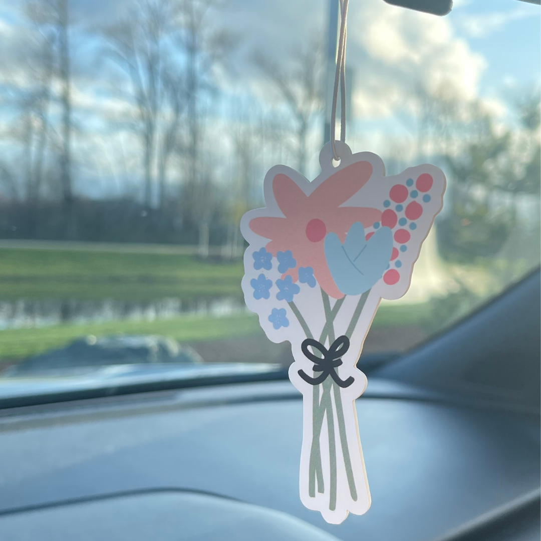 Floral Bunch - Car Air Freshener - Violet Scent