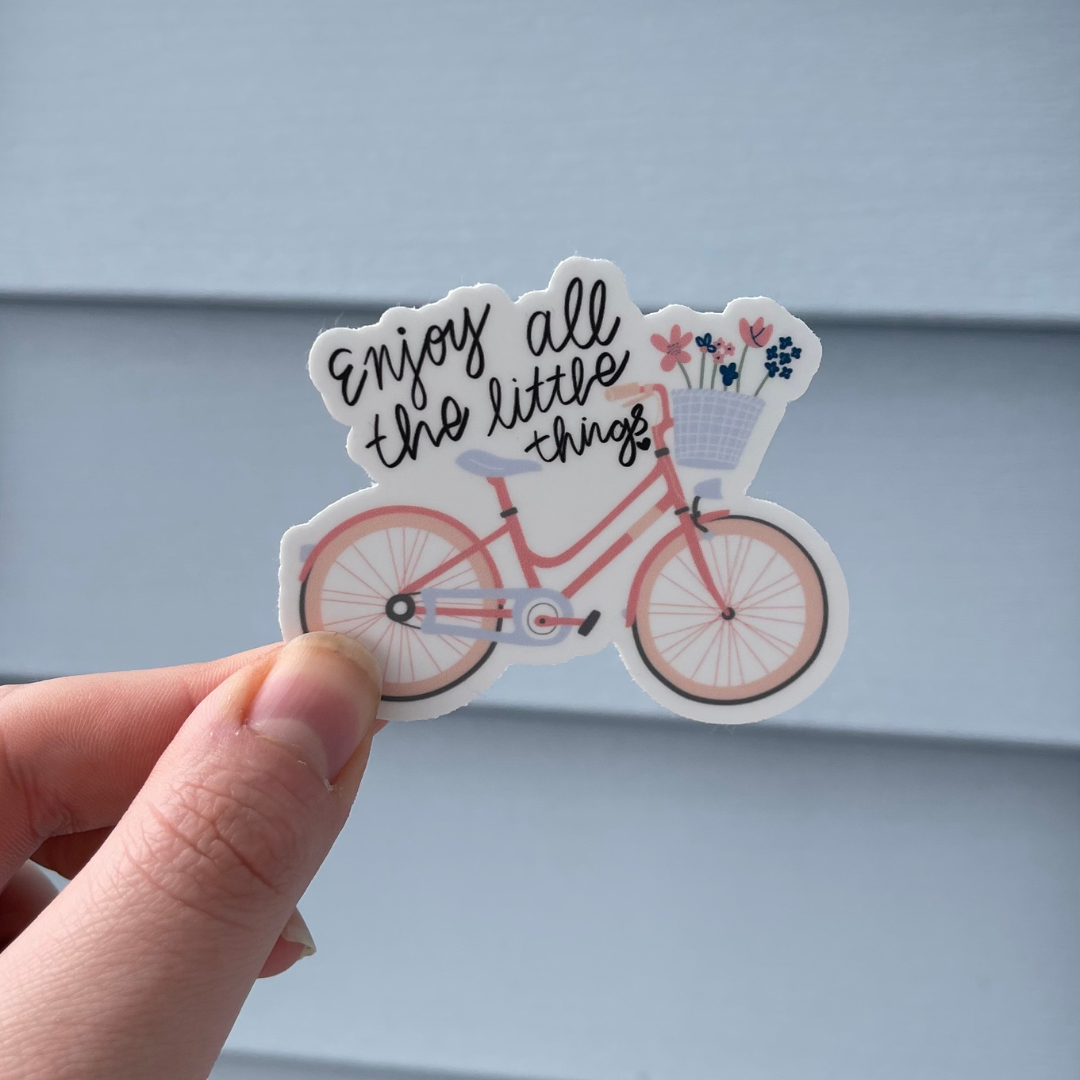 Enjoy The Little Things Bike - Sticker