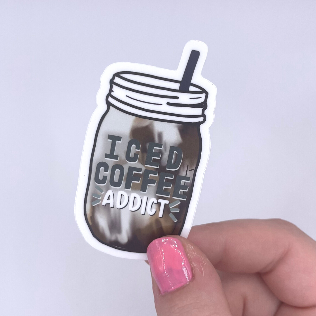 Iced coffee addict- Sticker