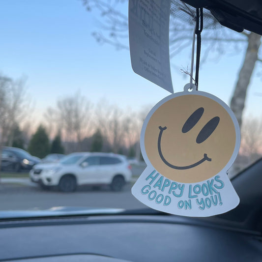 Happy Looks Good On You! - Car Air Freshener - Grapefruit Scent