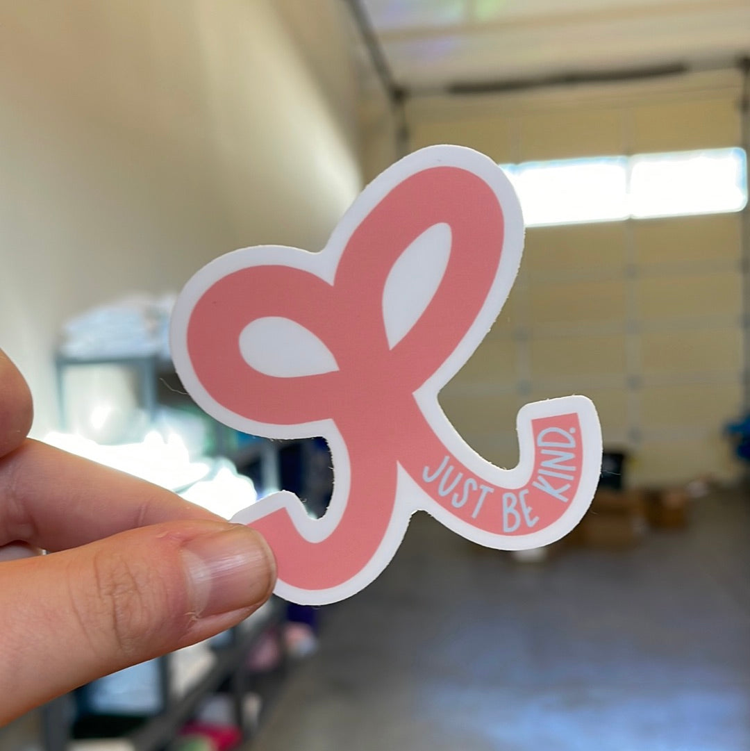 Just Be Kind Bow - Sticker