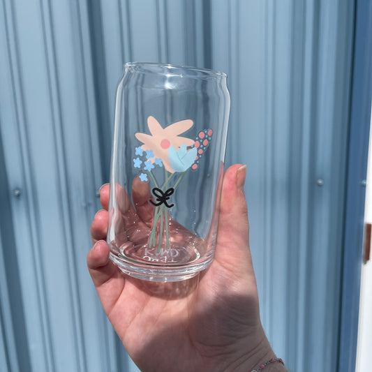 Floral Bunch - Glass Mug