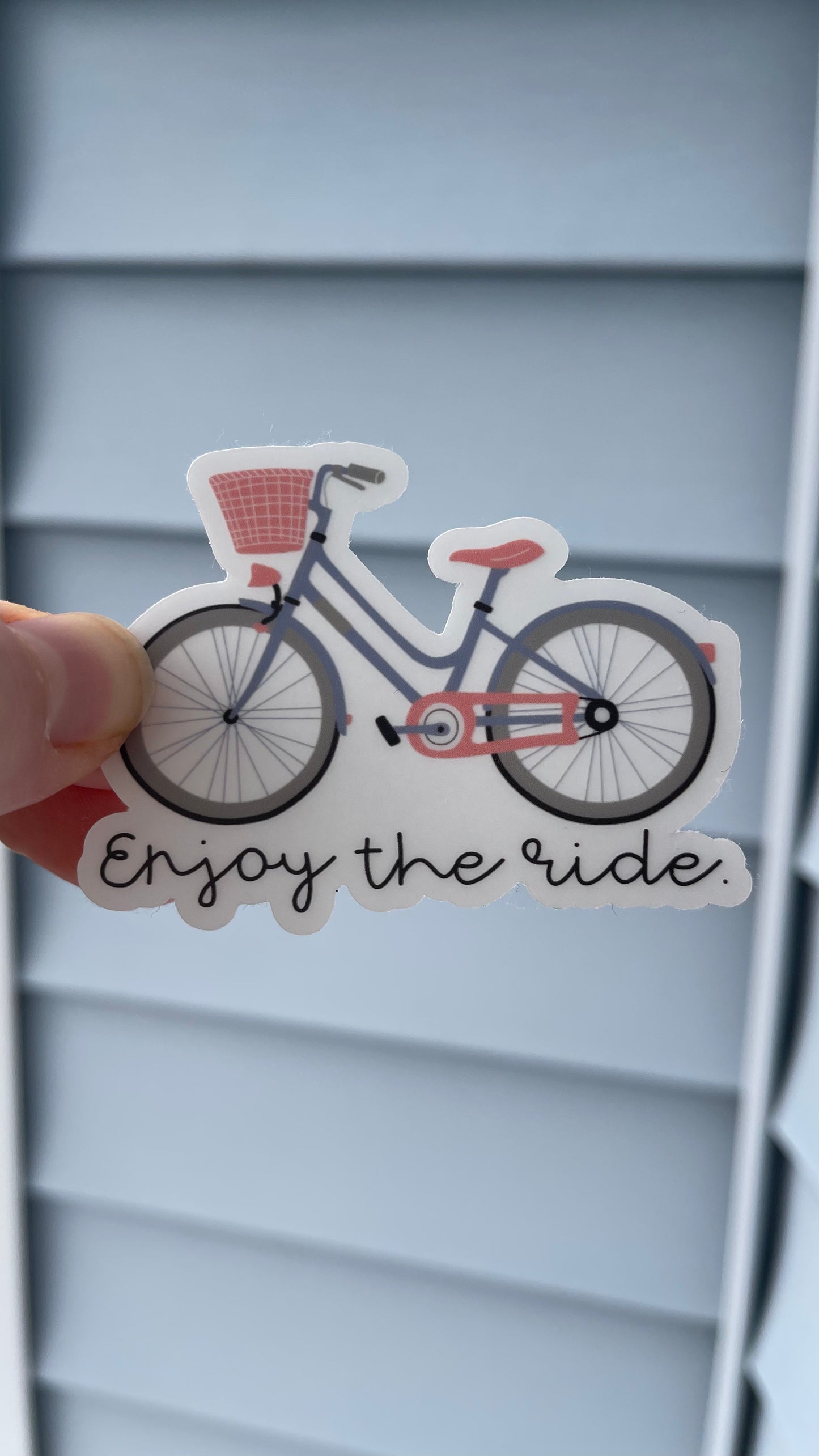 Sticker For Ride (CLEAR) Enjoy The Ride Bike - Sticker – Just Be Kind Co.