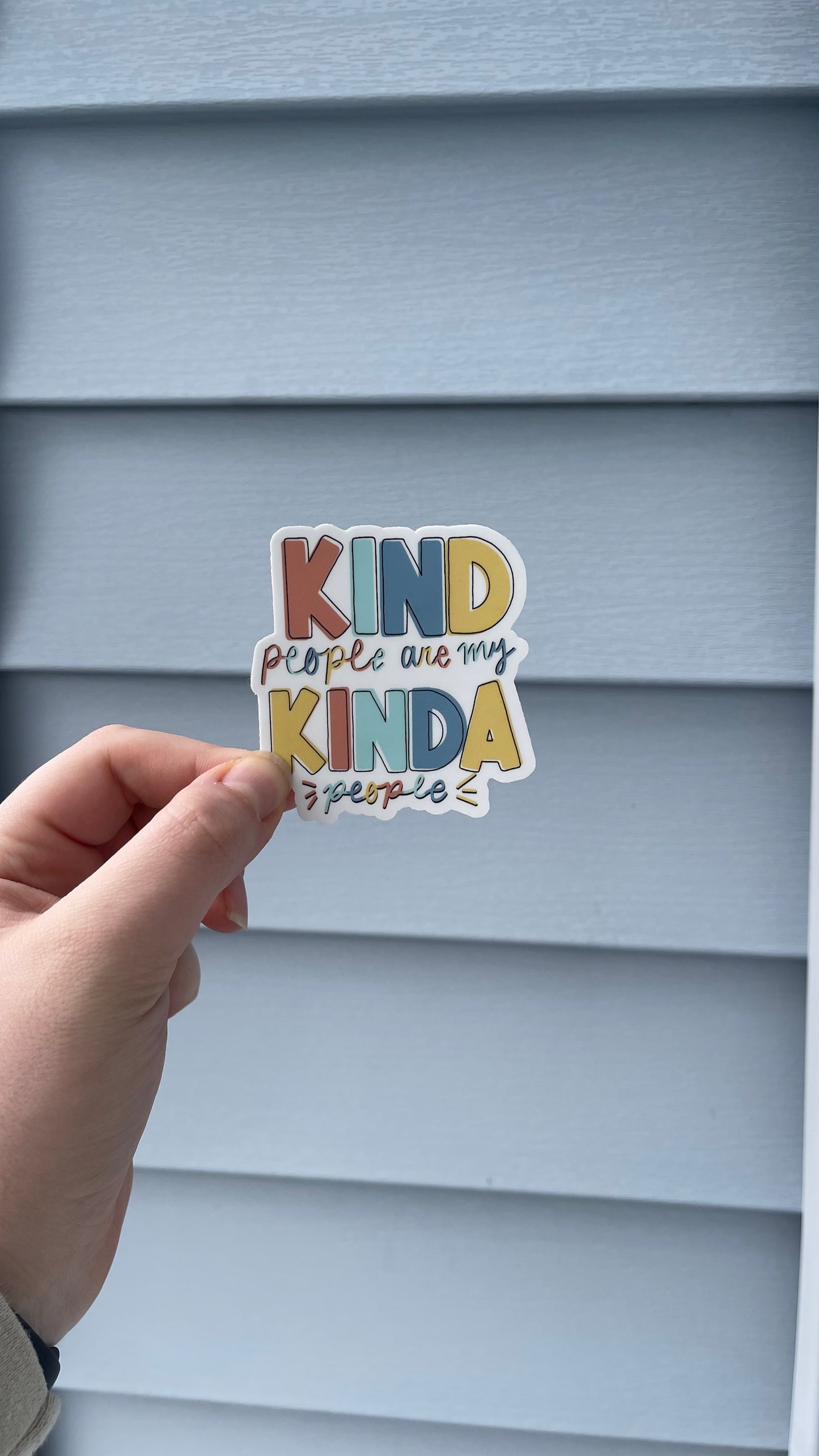 Kind People Are My Kinda People (Yellow/Blue) - Sticker