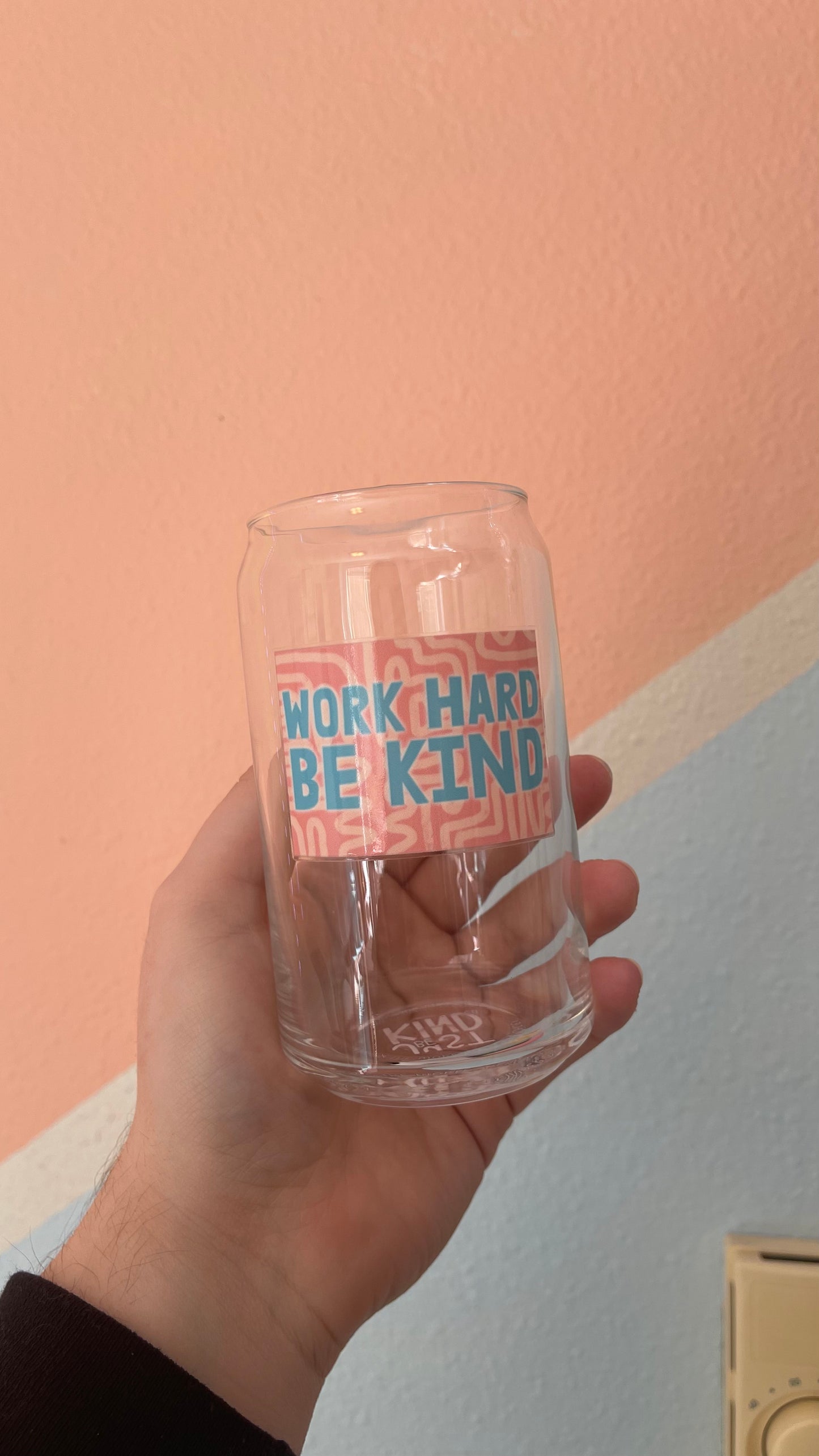 Work Hard Be Kind - Glass Mug