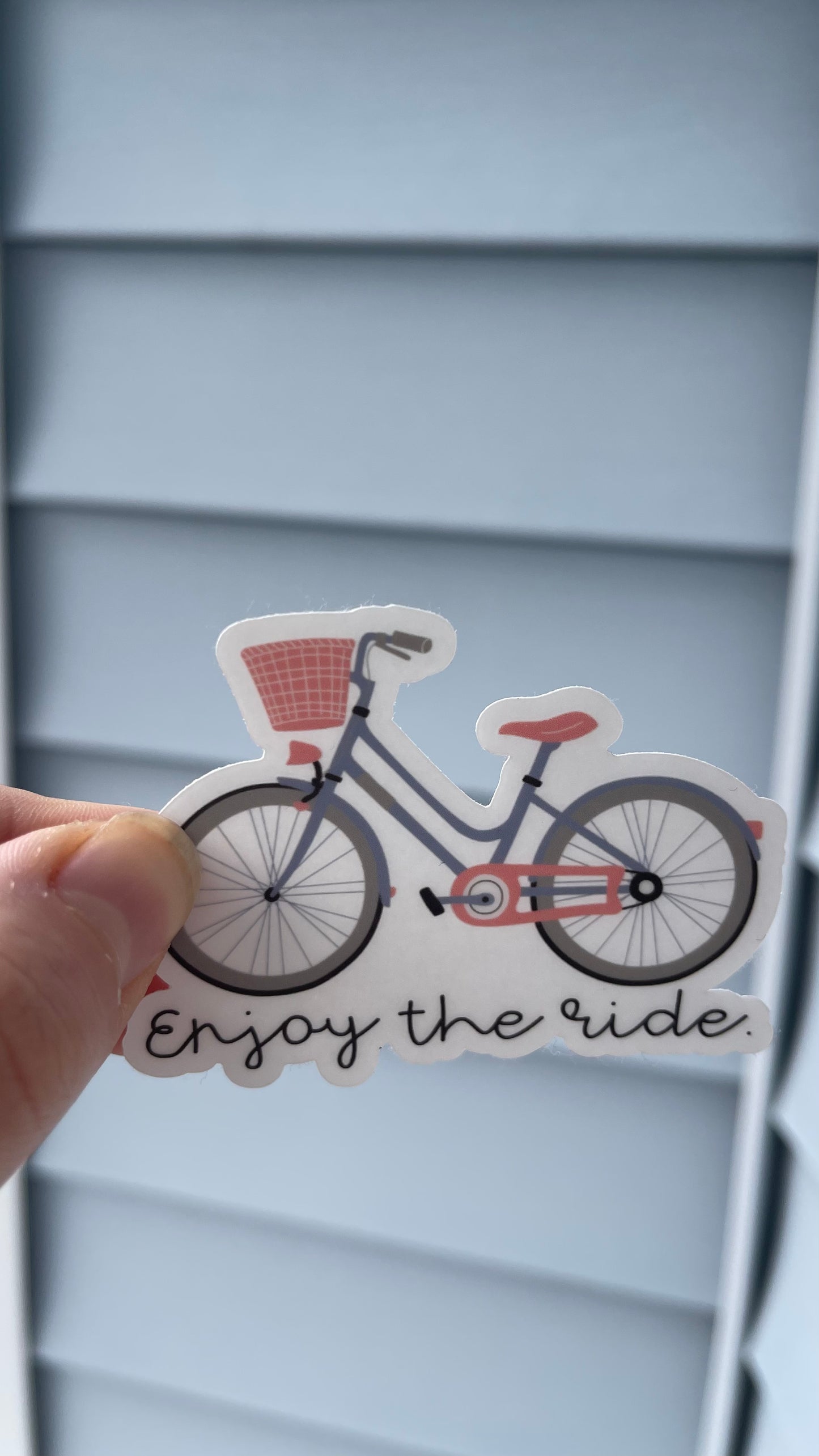 (CLEAR) Enjoy The Ride Bike - Sticker