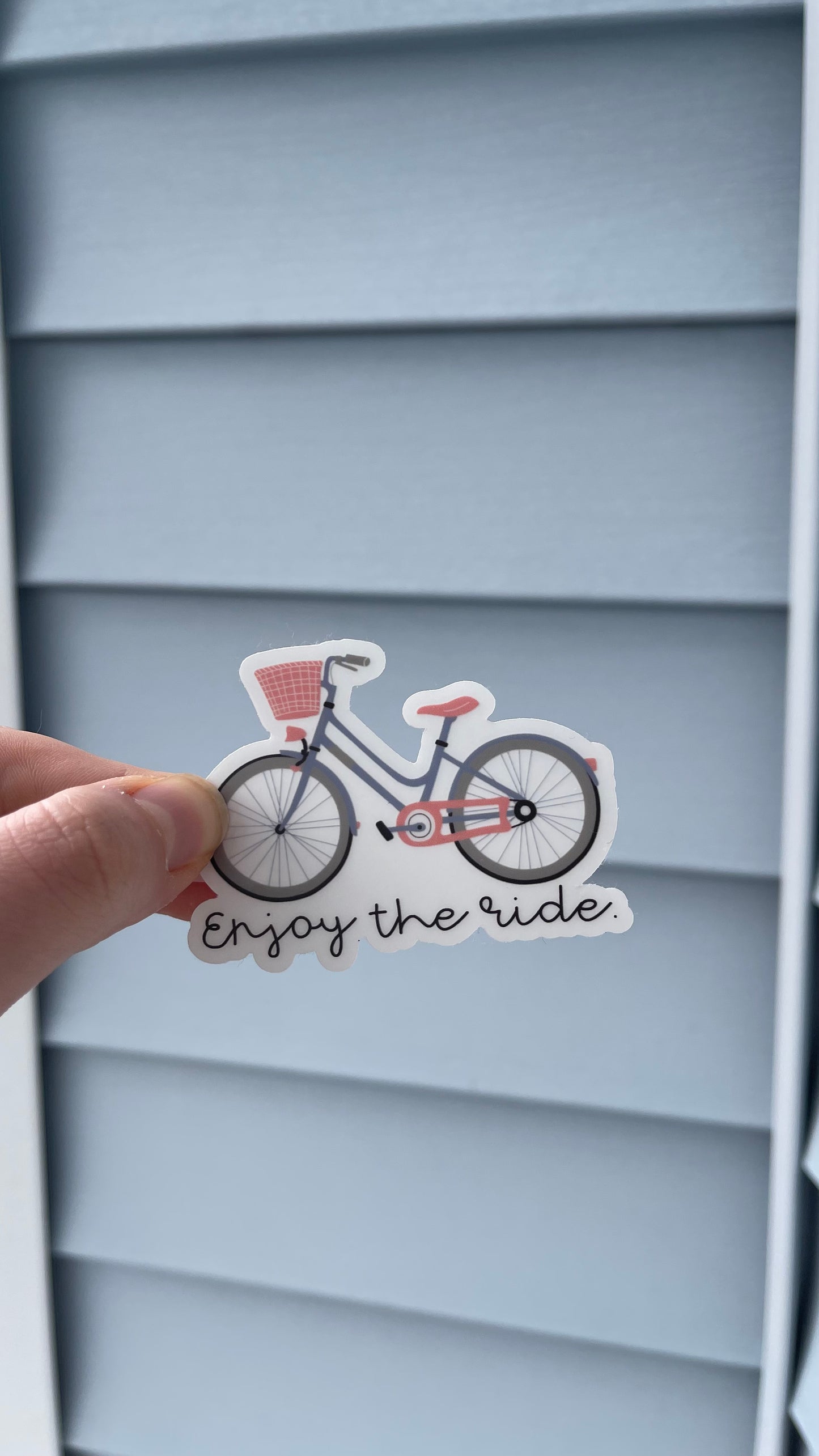(CLEAR) Enjoy The Ride Bike - Sticker